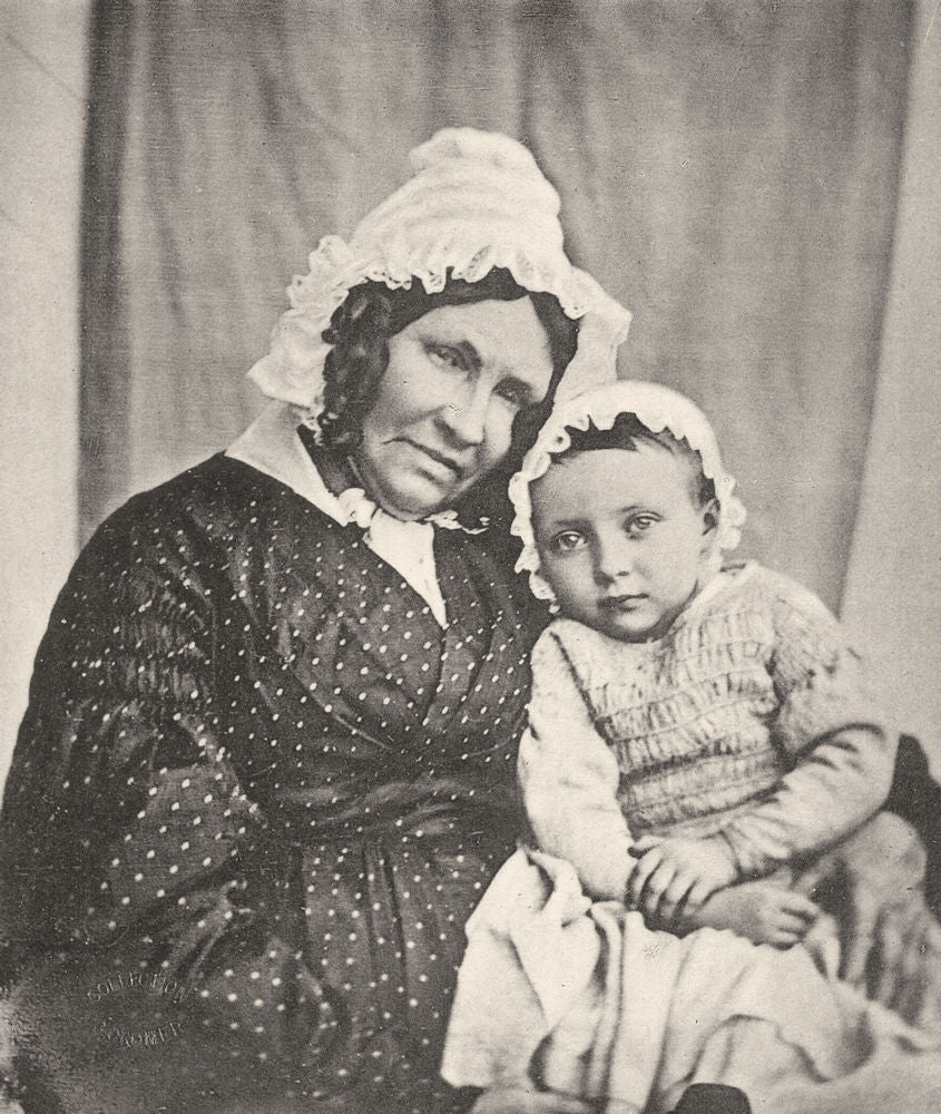 FAMILIES. The daughter of the author on the knees of her grand mother, 1843 1935